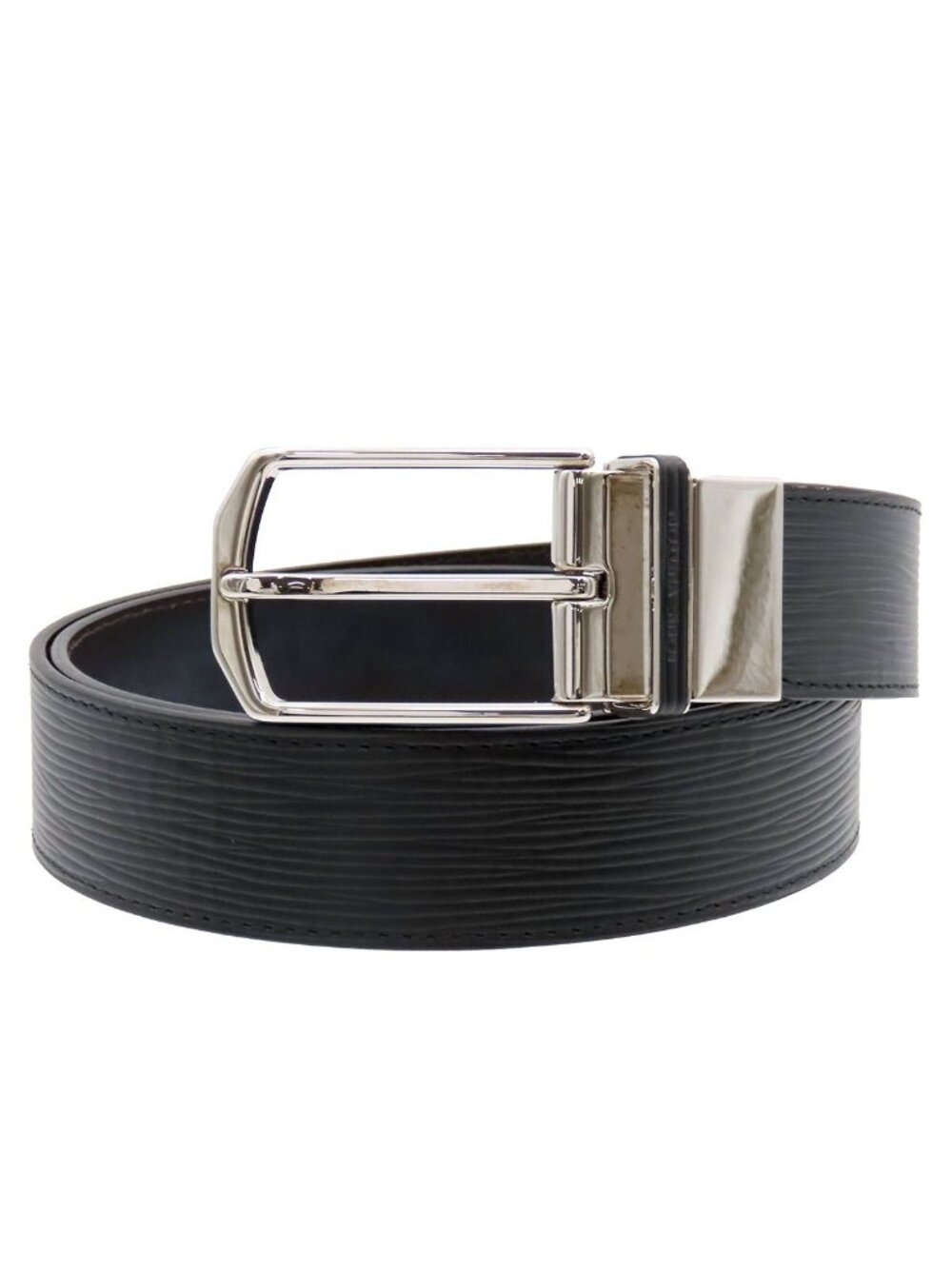 Louis Vuitton Ceinture Slender Reversible 95/38 Belt Black Epi Leather